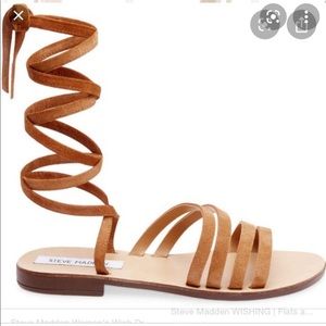 STRAPPY BROWN SUEDE SANDALS